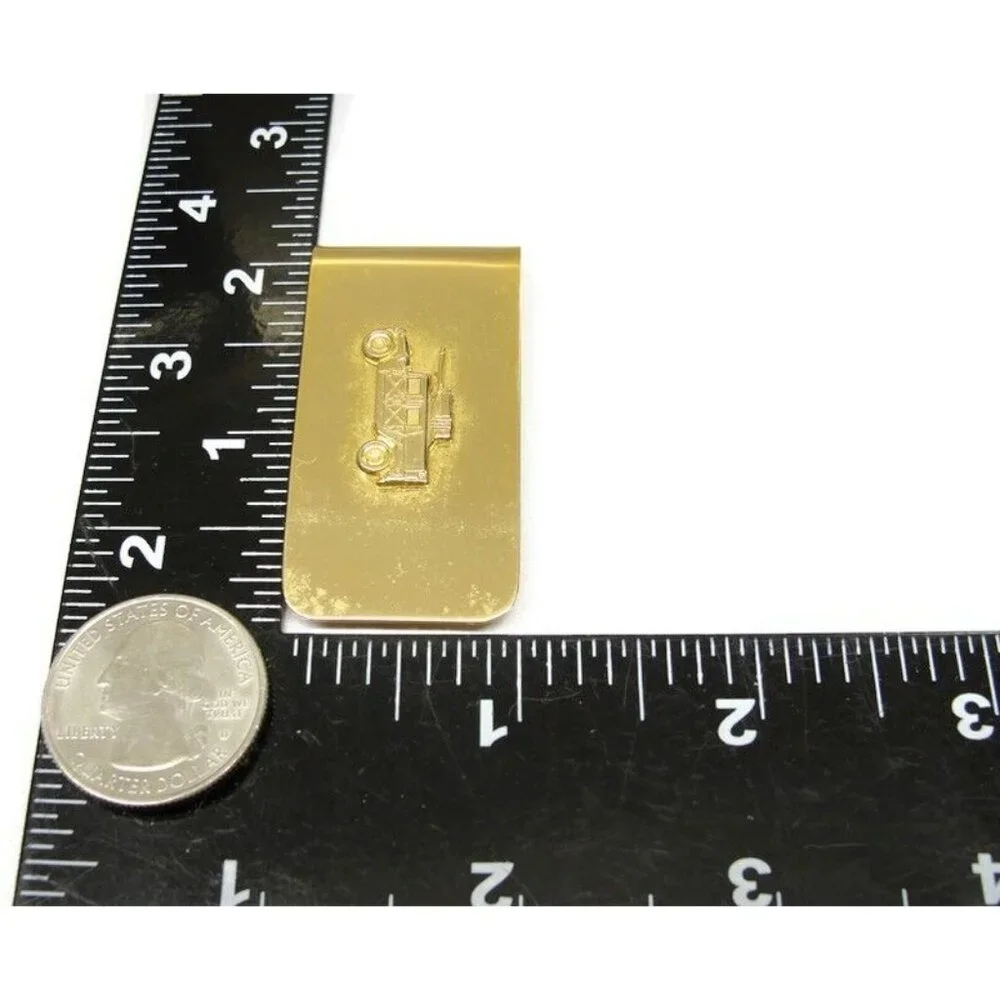 Vintage Humvee Hummer Money Clip Men Wallet ID Credit Card Holder